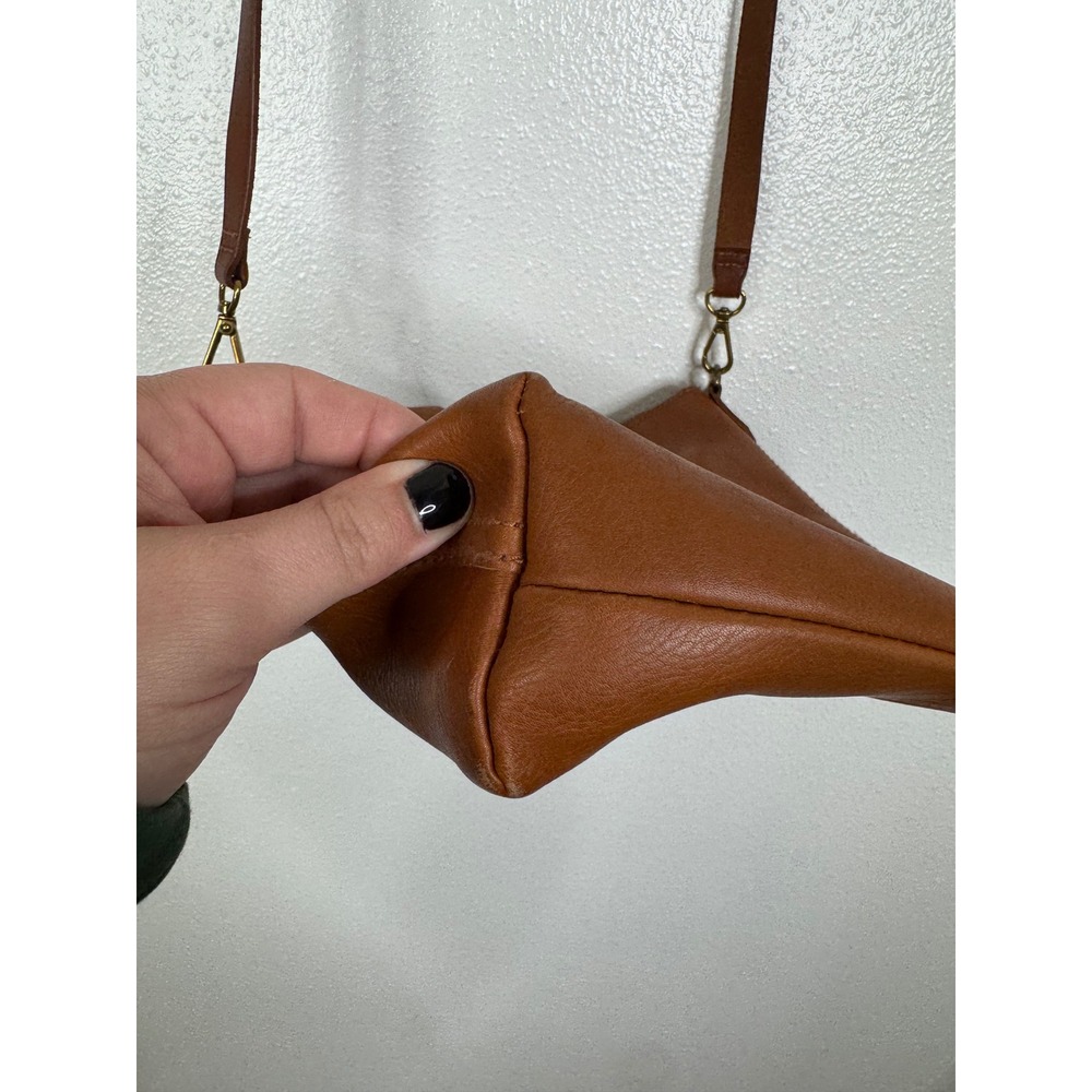 Madewell Transport Crossbody Bag English Saddle Brown Leather Monogram SEB - Picture 8 of 10